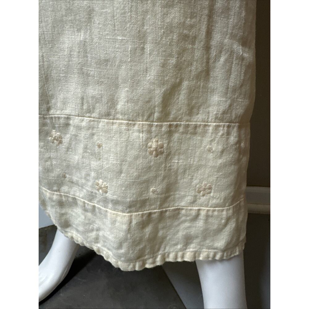 Aly Wear Linen Dress Womens Small Pale Yellow Lagenlook Cottagecore Minimalist - Picture 4 of 11